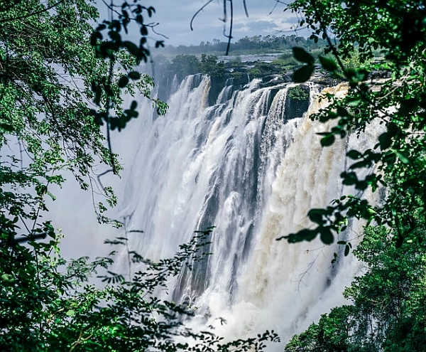 Victoria Falls Zambia at high level