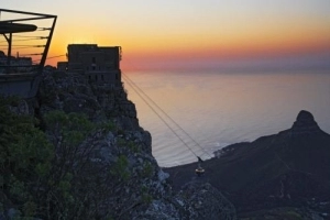 Table Mountain Cable Car at sunset