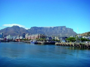 Table Mountain and Cape Town harbour