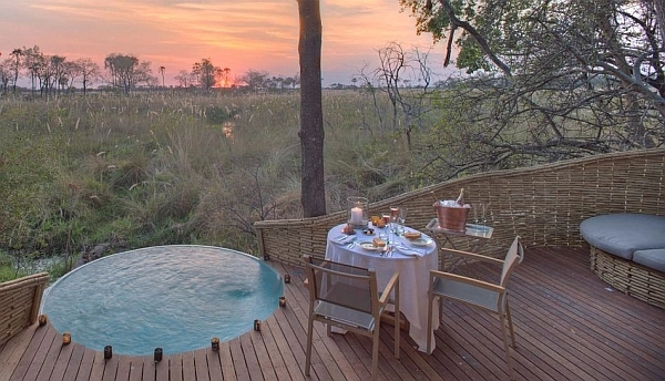 Sandibe Okavango Safari Lodge private plunge pool